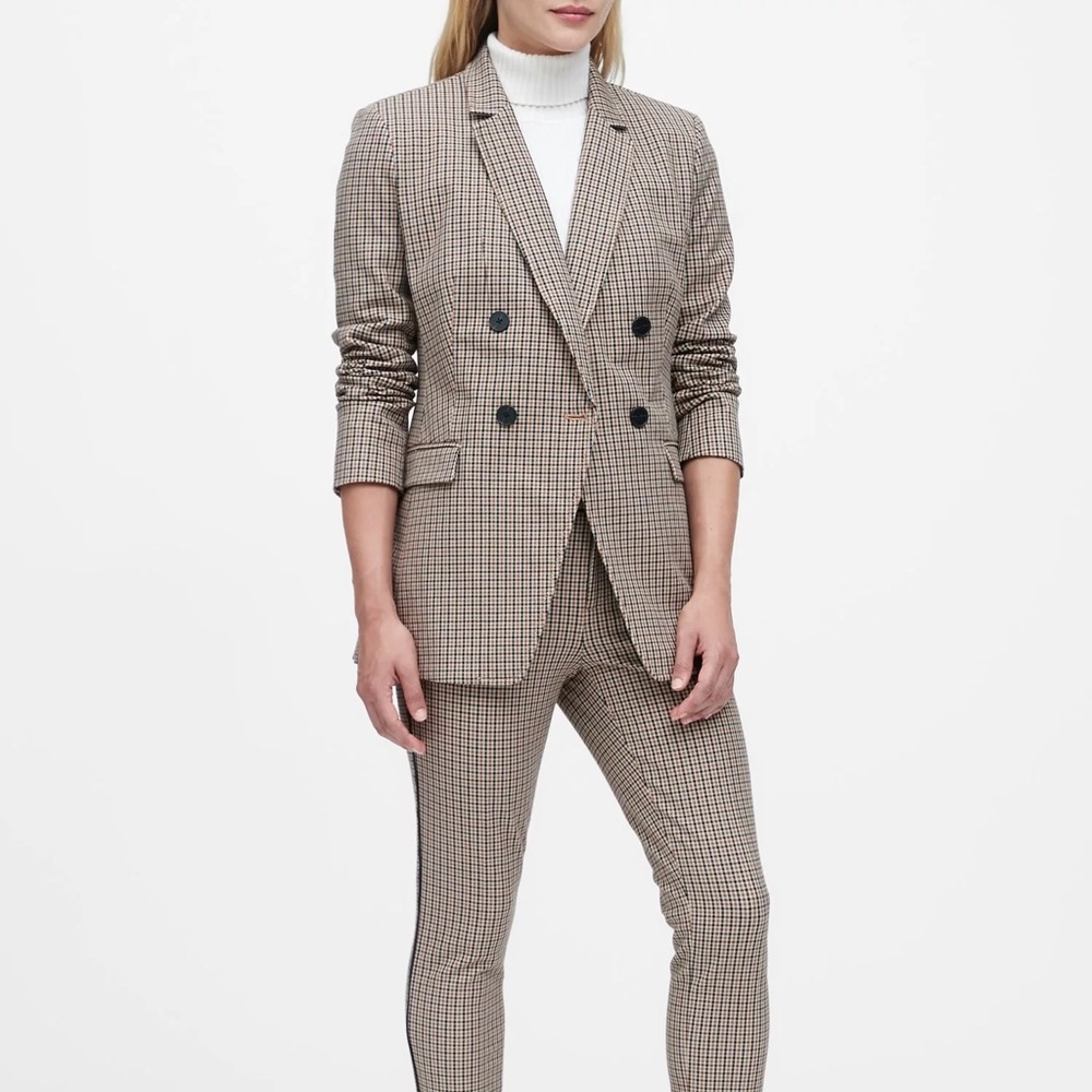 Banana Republic Plaid Blazer Tatersall Plaid like new